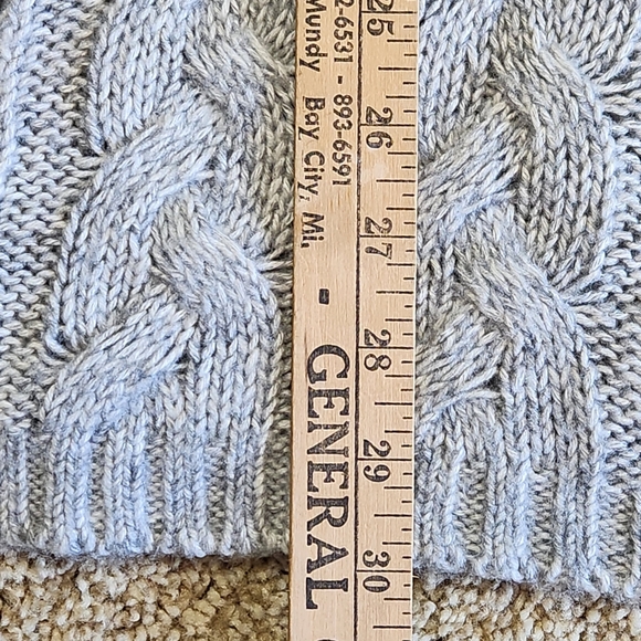 Soma Frost/Moonlight Cable Knit Ruana Wrap Shawl One Size Cozy Neutral - Picture 5 of 8